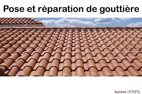 Nettoyage et réparation gouttière pvc Aurons-13121