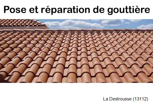 Nettoyage et réparation gouttière pvc La Destrousse-13112