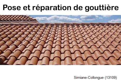Nettoyage et réparation gouttière pvc Simiane-Collongue-13109